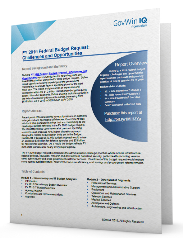 Free Summary: FY 2016 Federal Budget Request: Challenges and Opportunities